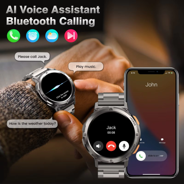 ⁦ساعة ذكية للرجال,AMOLED AOD Smartwatch ,الترا الساعات الذكية للرجال⁩ - الصورة ⁦2⁩