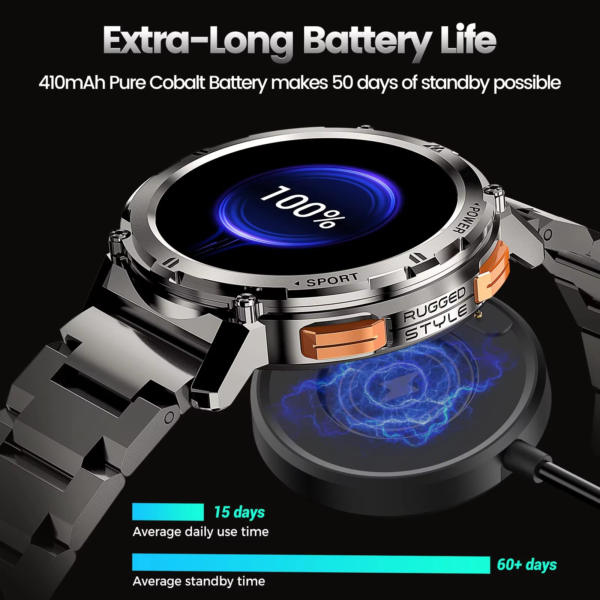 ⁦ساعة ذكية للرجال,AMOLED AOD Smartwatch ,الترا الساعات الذكية للرجال⁩ - الصورة ⁦4⁩