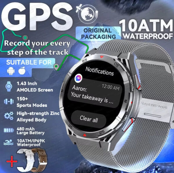 ⁦ساعة هواوي 2025 ثنائية النطاق GPS | شاشة AMOLED 1.43" | مقاومة للماء 10ATM⁩ - الصورة ⁦4⁩