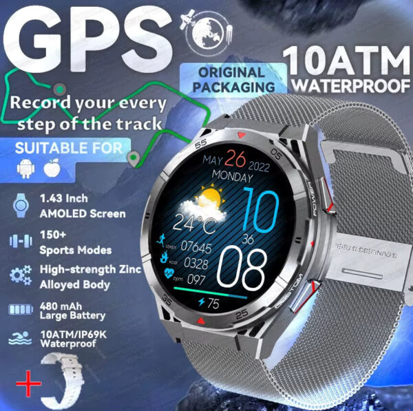 ⁦ساعة هواوي 2025 ثنائية النطاق GPS | شاشة AMOLED 1.43" | مقاومة للماء 10ATM⁩ - الصورة ⁦3⁩