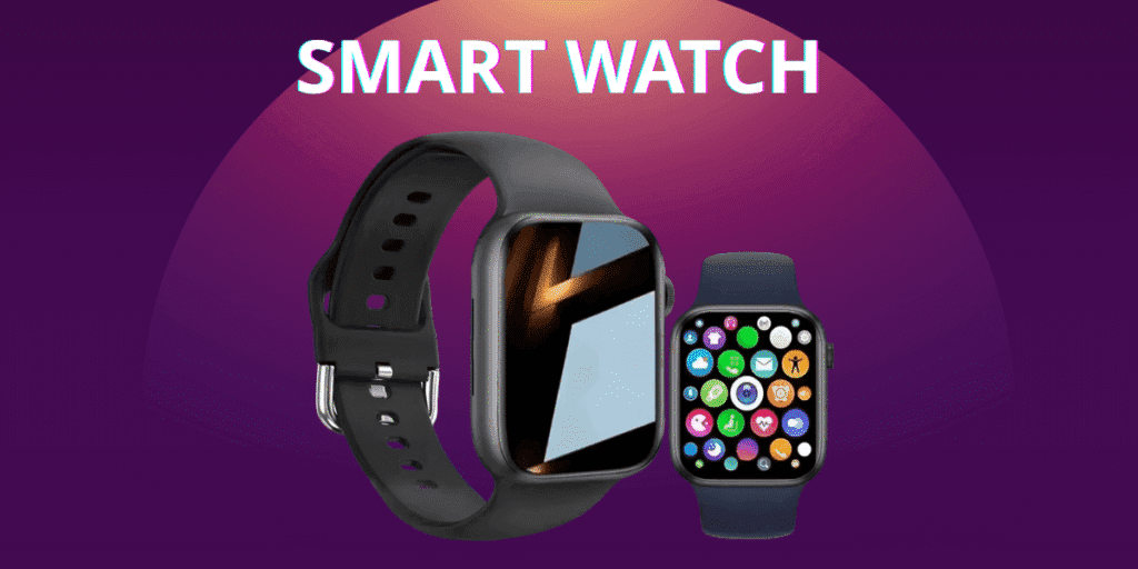 SMART WATCH واجهة تطبيق ساعة ذكية تعرض معدل ضربات القلب